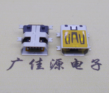 徐州迷你USB插座,MiNiUSB母座,10P/全贴片带固定柱母头
