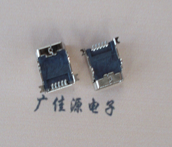 徐州 MINI USB 5PF 90°SMT前插后贴电源接口