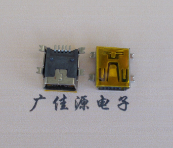徐州MINI USB 5P 接口 母座 全贴带麦拉 高9.6带0.9柱子