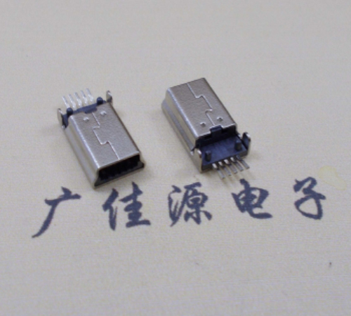 徐州MINI USB公头 5pin端子贴板带柱 10.7mm体长