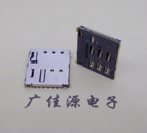 徐州NANO SIM 自弹式卡座 1.37H 带CD测试7Pin 手机卡座连接器